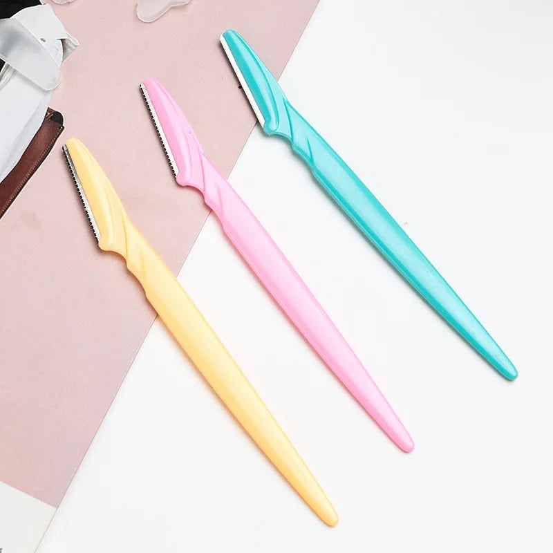 3/4/10 pieces eyebrow razor blade portable face razor for eyes and eyebrows, hair removal, trimmer, safe razor for women and makeup