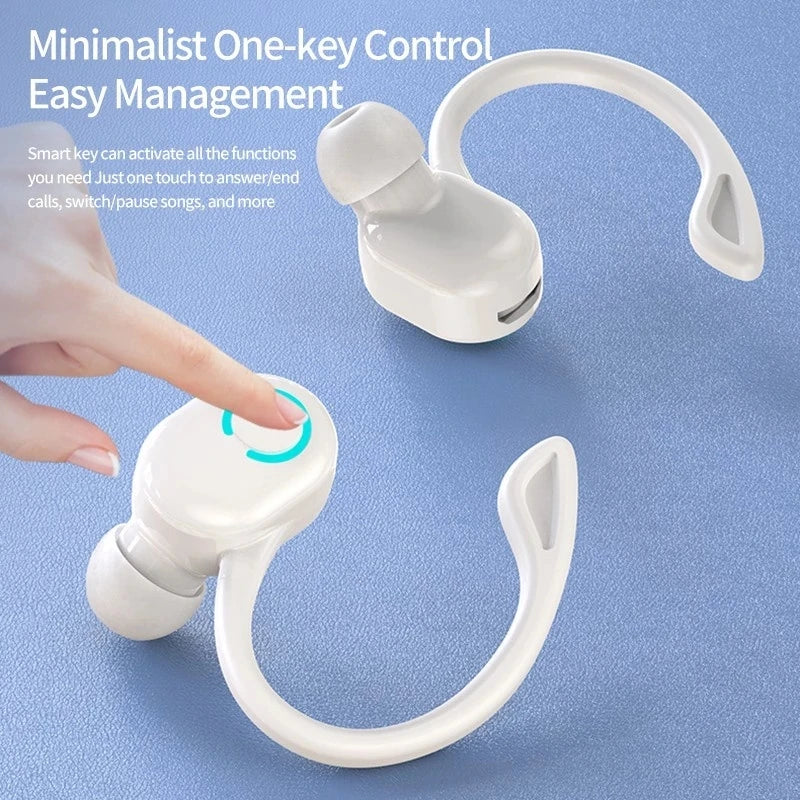 Écouteurs sans fil Bluetooth 5.0, oreillettes intra-auriculaires simples, étanches, TWS, mains libres, pour sport