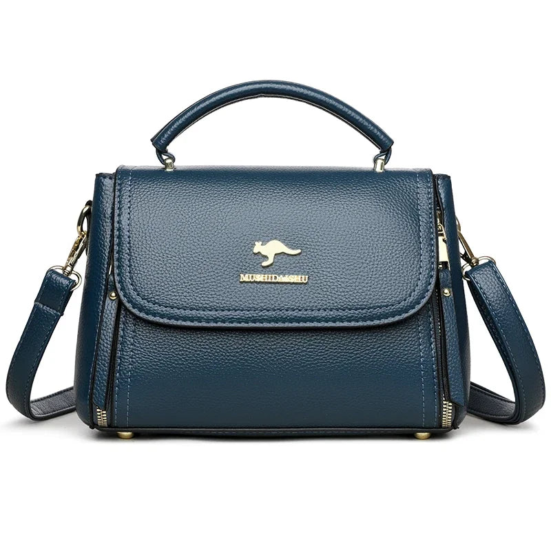 Women's soft leather top-handle bags, luxury design, insider messenger bags, high-quality handbags and purses, CommConsul Handbag 