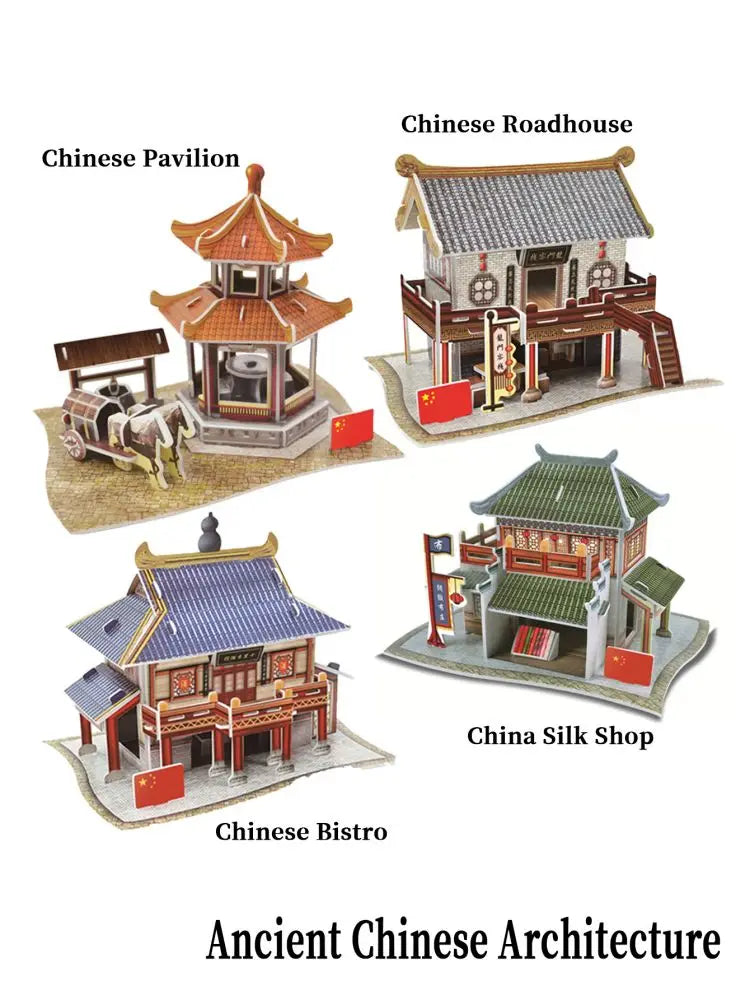 Jouets éducatifs Puzzles 3D jouets enfants développement intellectuel mondes Construction de bâtiments célèbres Puzzles 3D jouet