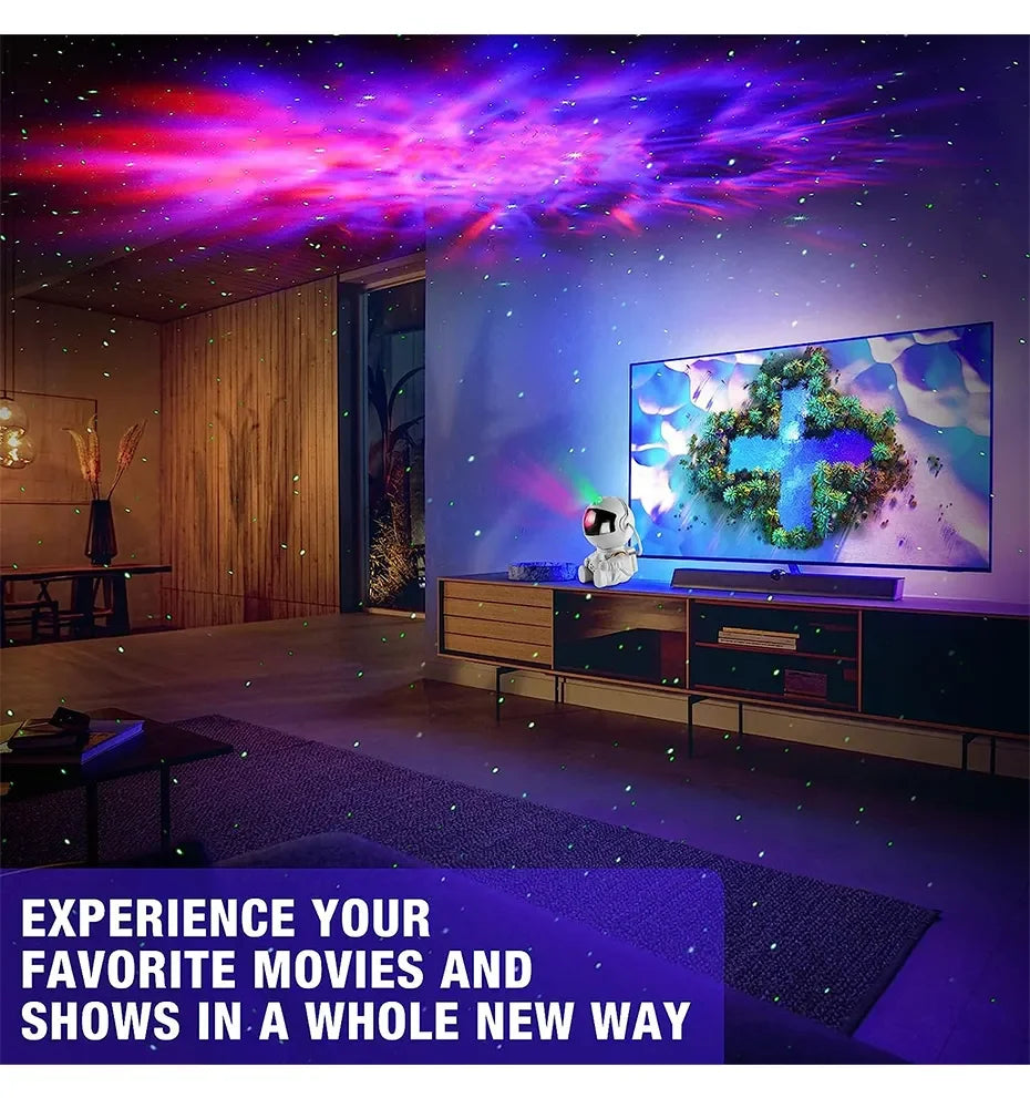 Projecteur d'étoiles pour enfants, veilleuse avec télécommande, conception réglable à 360 °, astronaute, nébuleuse, galaxie, éclairage pour enfants