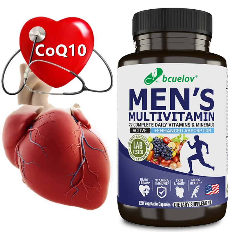 Bcuelov Suppléments vitamines et minéraux pour hommes – 26 combinaisons pour soutenir la santé immunitaire globale, végétalien