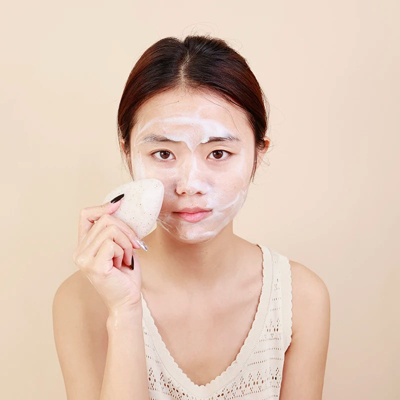 Brainbow Konjac Sponge for facial washing, oval facial cleansing, expectorant, puffiness, books