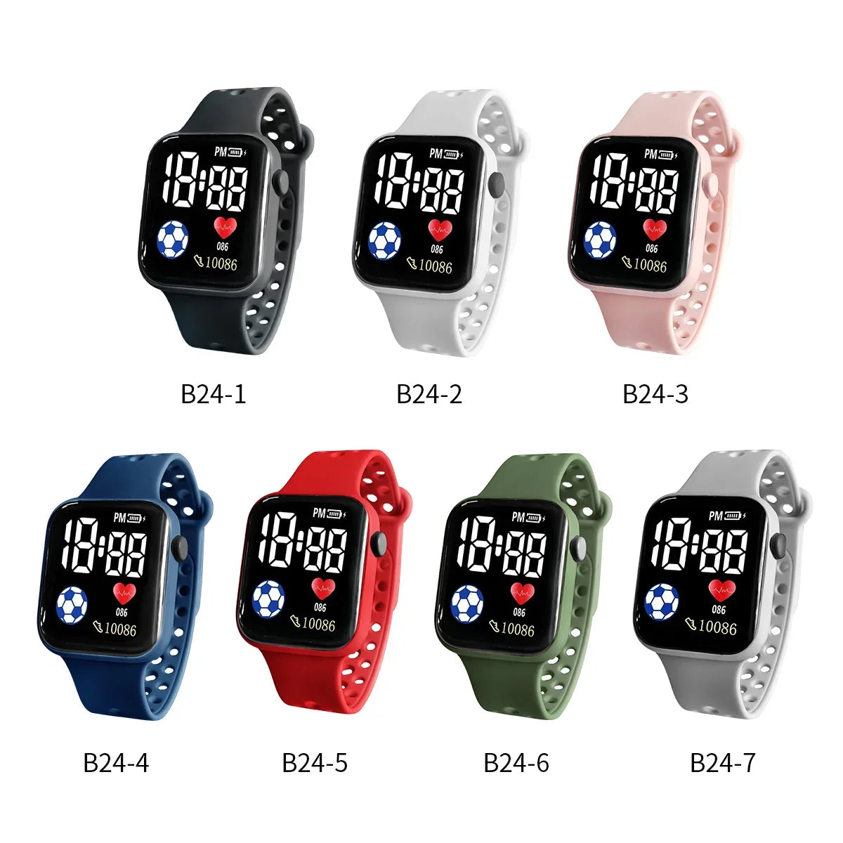 Montres numériques LED pour enfants et adultes, bracelet en Silicone, montre-bracelet électronique de dessin animé, horloge de sport, cadeaux pour garçons et filles