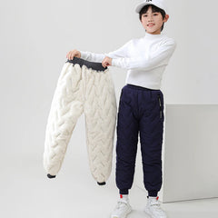 Filles hiver chaud mode cachemire coton pantalon pour garçons âgés de 3 à 12 ans enfants décontracté imperméable épaissir pantalons de survêtement vêtements pour enfants