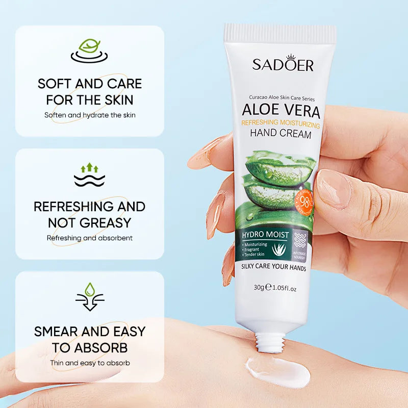 Crème pour les mains à l'aloe Vera, Lotions, sérum réparateur, nourrissant, soins pour la peau, Anti-séchéité, gerchar, Anti-vieillissement, blanchissant, 30g