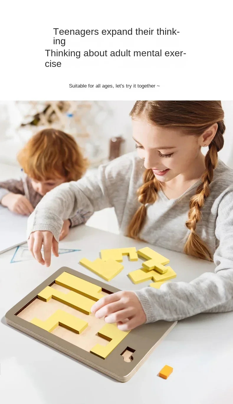 Puzzles géométriques en bois défi Impossible combustion du cerveau décompression esprit casse-tête Puzzle pour adultes enfants