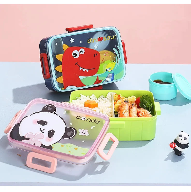 Boîte à déjeuner mignonne pour enfants, filles et garçons, avec compartiments, boîte à déjeuner Bento, étanche, boîtes à collations alimentaires pour enfants, nouveau 2025
