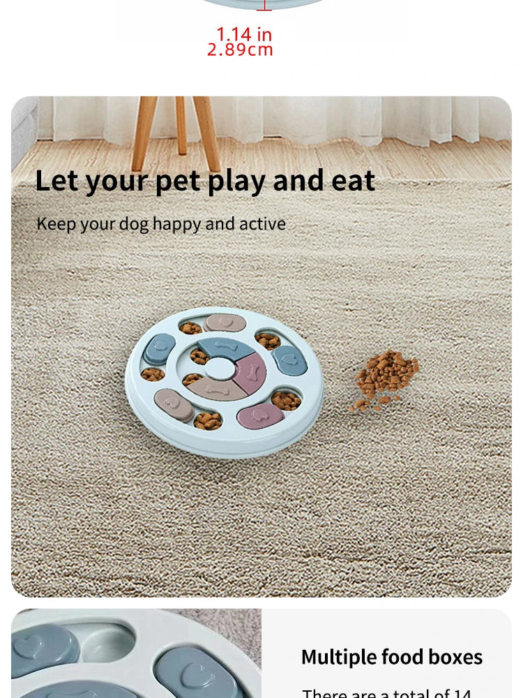 Mangeoire Interactive pour Animaux de Compagnie, Jouet pour Chien et Chiot, Distributeur de Nourriture Intellectuel