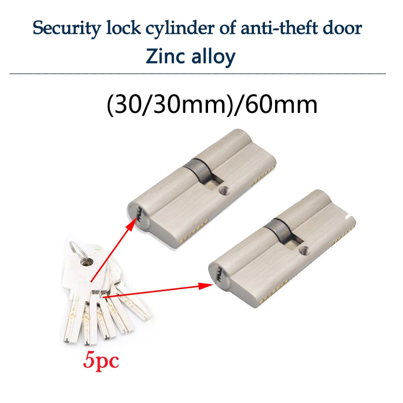 Serrure intelligente, cylindre de casier, porte cylindrique avec clé principale, serrure de porte d'entrée intérieure 60mm 70mm 80mm, clé me personnalisée