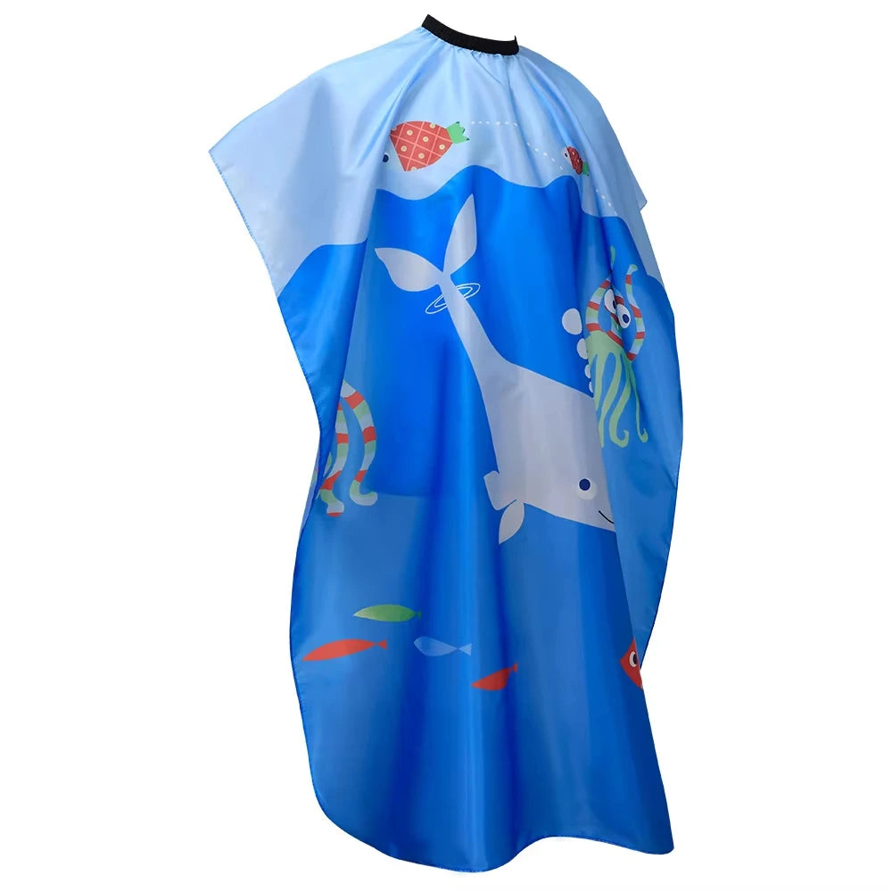 Cape de coiffure pour enfants, dessin animé mignon, robe de coiffure, salon de coiffure, tissu de coiffeur pour enfants