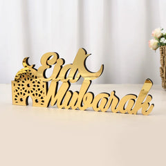 Ornement acrylique du Ramadan Mubarak 2025 Eid Mubarak Ramadan Kareem, décoration pour la maison, décor de fête musulmane islamique, cadeau Eid Al Adha