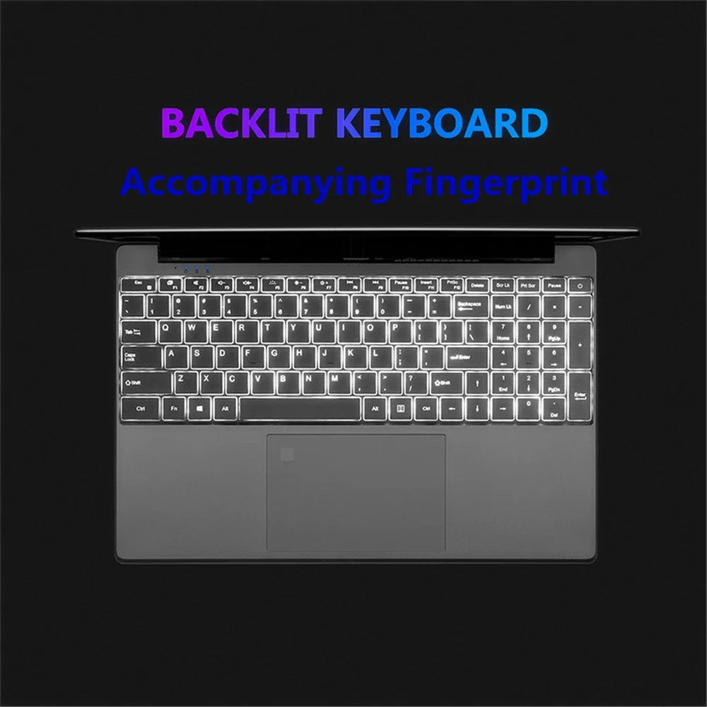 2025 ordinateur Portable 15.6 pouces écran IPS 16GB RAM Intel Celeron 11th N5095 Netbook Windows 10 11 Pro bureau ordinateur Portable