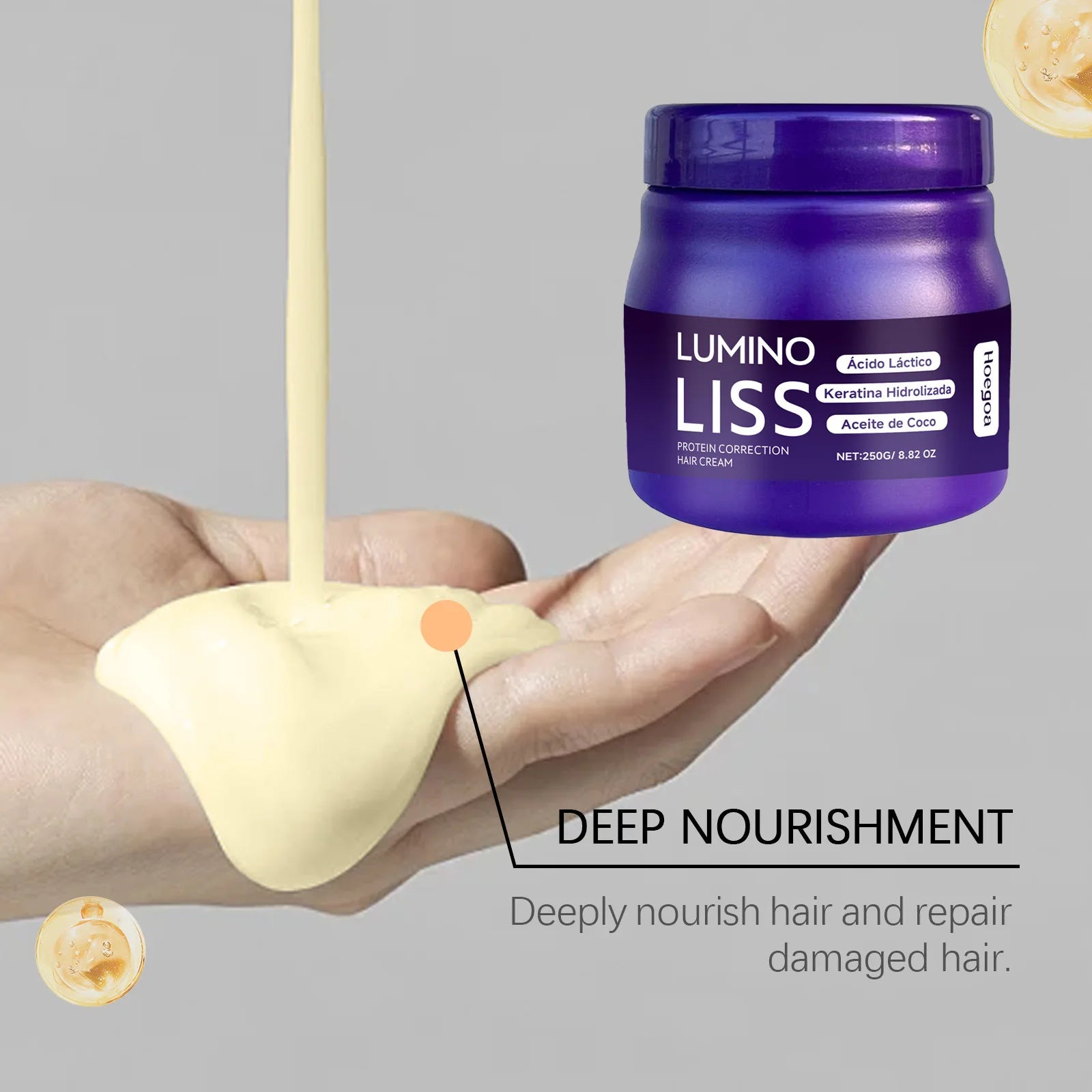 Masque capillaire crépus à réparation profonde, kératine, nourrissant en profondeur, traitement sec et endommagé, crème lissante magique douce et brillante au collagène