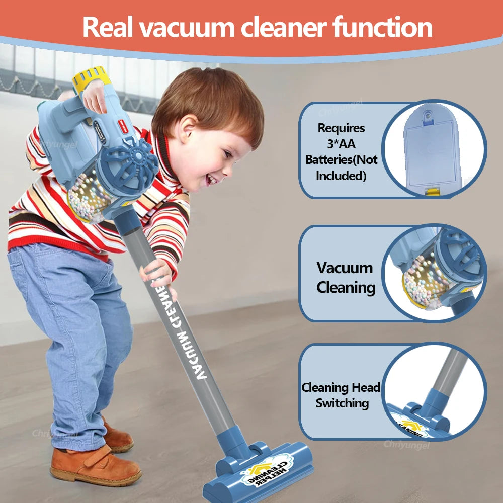 Ensemble d'aspirateur électrique de Simulation pour enfants, jouets de jeu de Simulation pour tout-petits, jeu de rôle, jouet éducatif pour filles et garçons, cadeaux