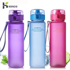 400/560ml bouteille d'eau Sport bouteille à boire Portable étanche Shaker bouteille en plastique Drinkware Sport de plein air Fitness sans BPA