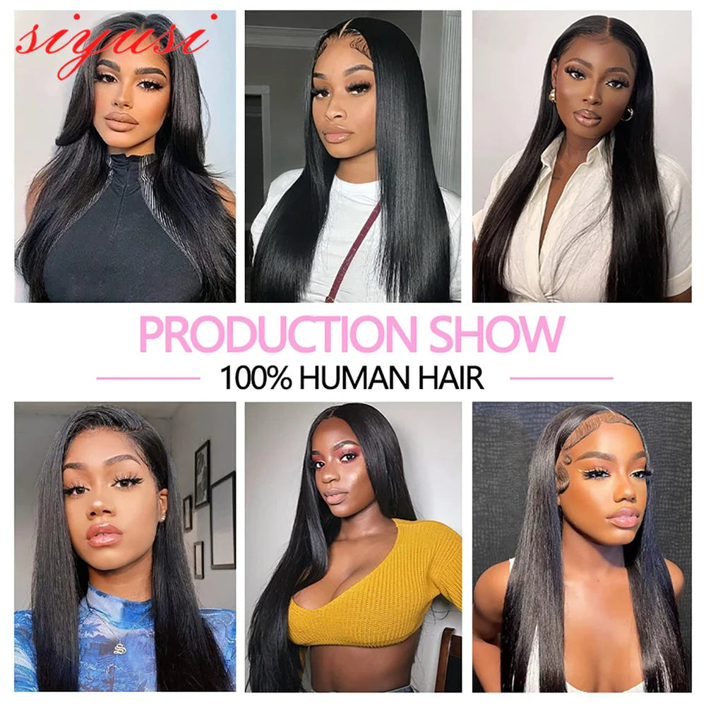 Paquets brésiliens de cheveux raides 1/3/4 pièces 100% cheveux humains non transformés paquets droits Extensions de cheveux humains pour les femmes noires