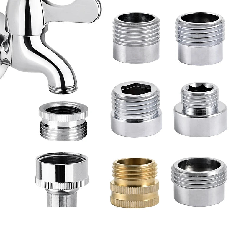 Coupleur de robinet d'eau 1/2 à M16 M18 M20 M22 M24 M28 M32, connecteur fileté, adaptateur de robinet de Conversion, raccord barboteur cuisine salle de bains