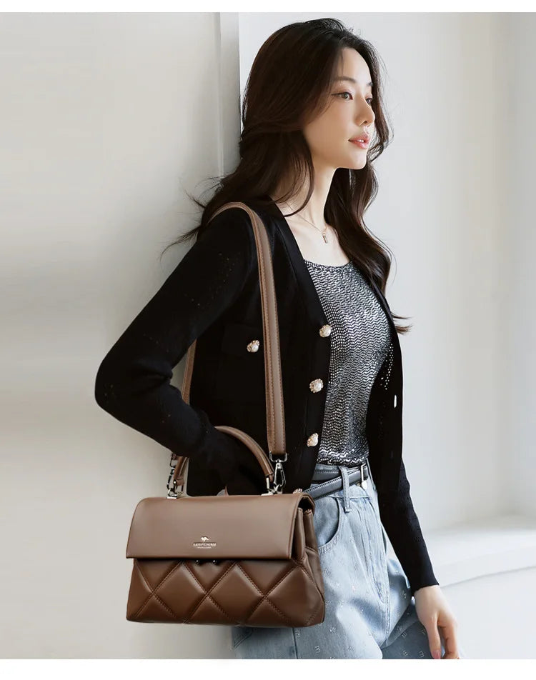 Sac pour femmes nouvelle tendance sacs à main coréens concepteur de luxe marque dames sacs à bandoulière en cuir souple mode polyvalent sacs à bandoulière