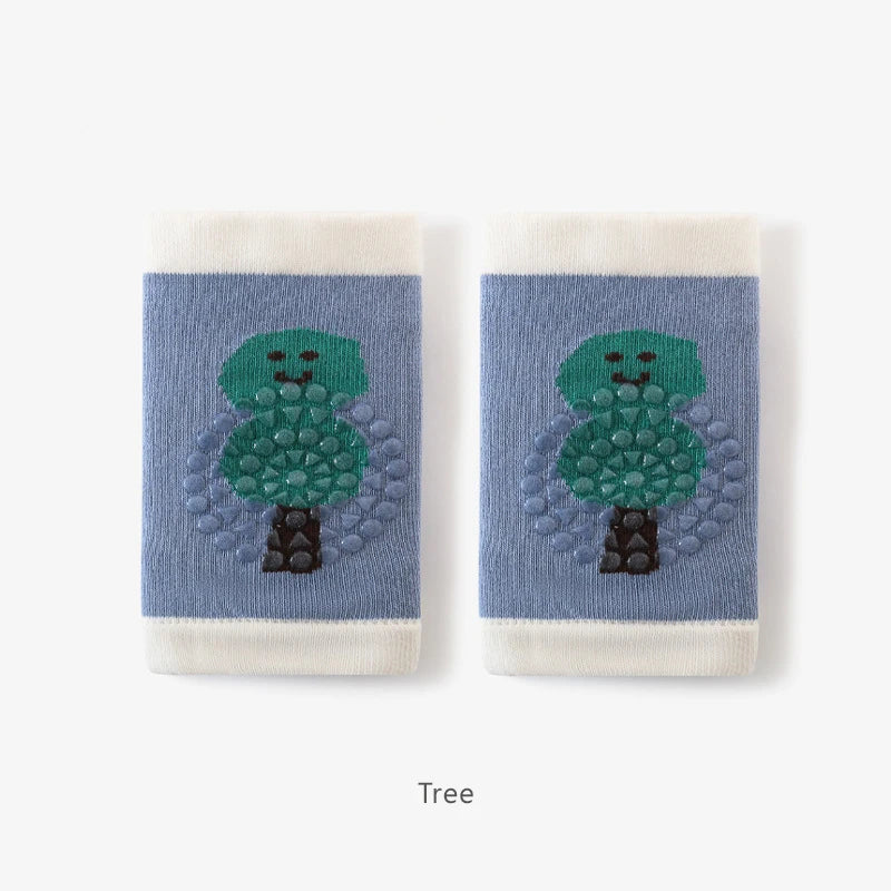 Nouveauté bébé genouillères été mince dessin animé enfants genouillères protection nouveau-né genouillères ramper anti-dérapant genouillères pour bébé