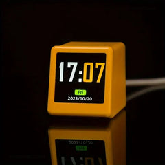 Petit réveil portable intelligent WiFi, station météo, affichage de la température et de l'humidité, horloge, décoration de bureau