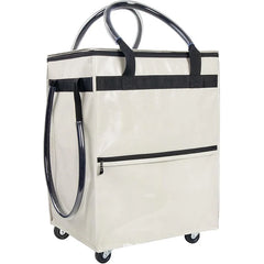 Sac de courses réutilisable à roulettes, sac fourre-tout roulant de voyage de grande capacité, fermeture à glissière, poignée pliable, pas facile à casser