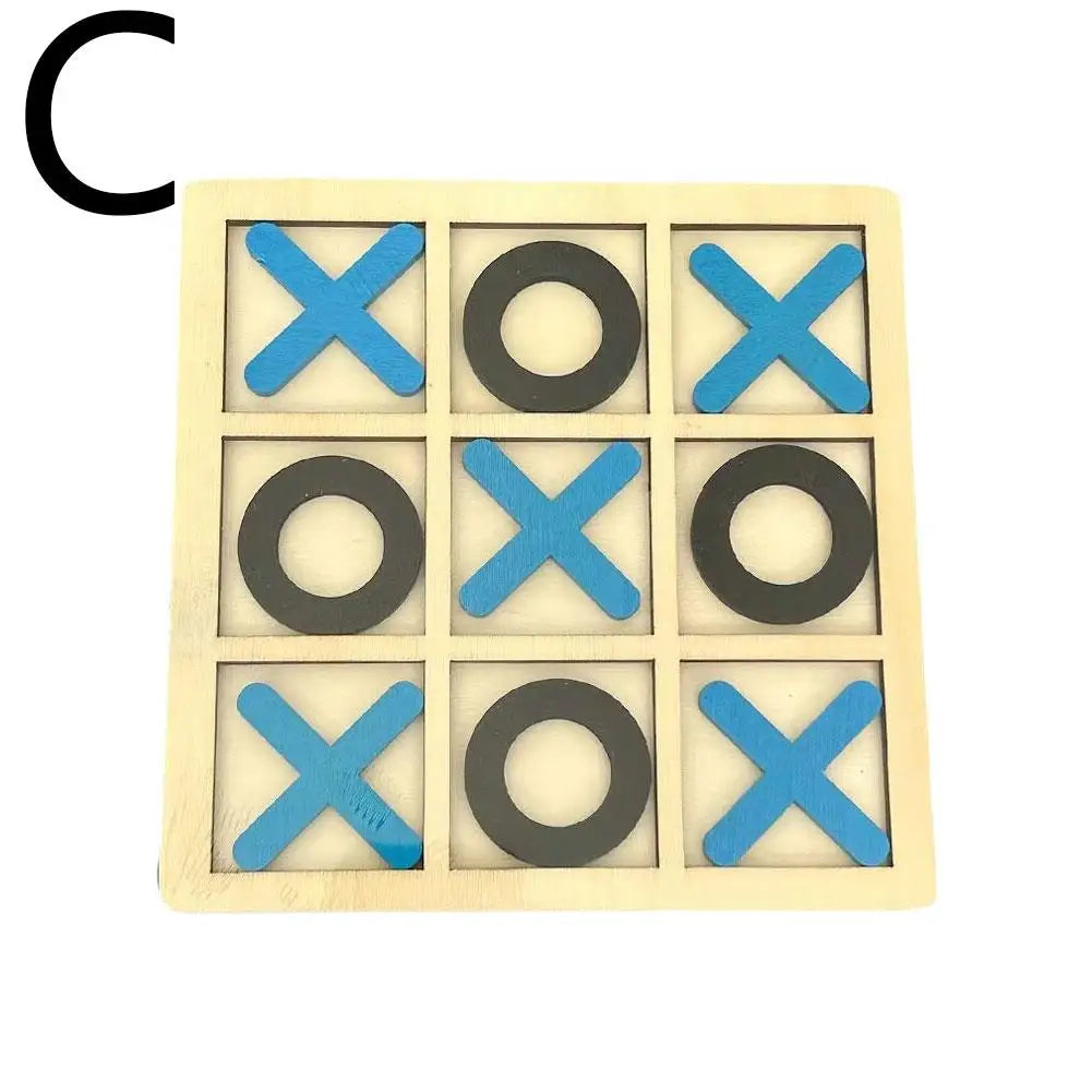 Mini Échiquier en Bois XO Tic Tac Parker, Puzzle d'Interaction Montessori, Jeu d'Entraînement, ApprentiCumbria du Cerveau, Jouet Précoce