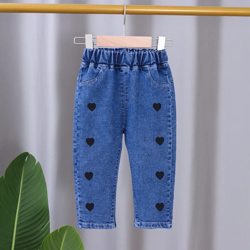 Bébé filles jean serré printemps automne filles suona Denim pantalon décontracté enfants Stretch pantalon évasé enfants vêtements for0-5 ans