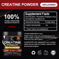GPGP GreenPeople poudre de monohydrate de créatine poudre de créatine reconstitution musculaire constructeur musculaire pour hommes et femmes suppléments d'entraînement