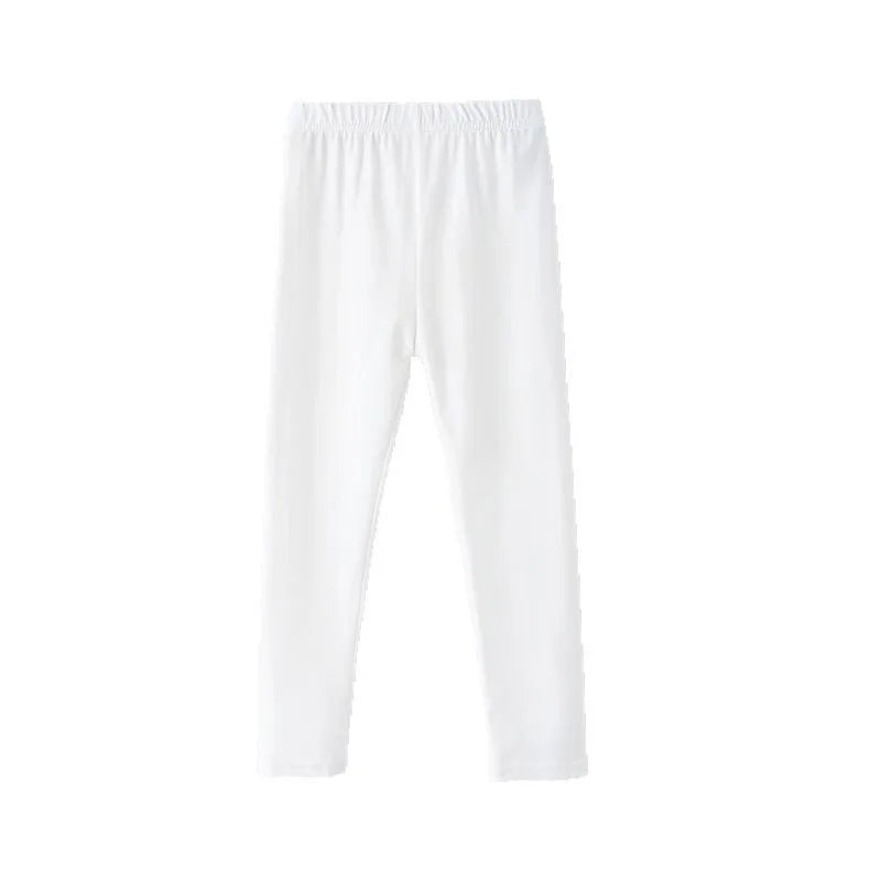 Girls' leggings for spring and summer, suitable for outdoor wear. They are slim-fitting, long pants for children.