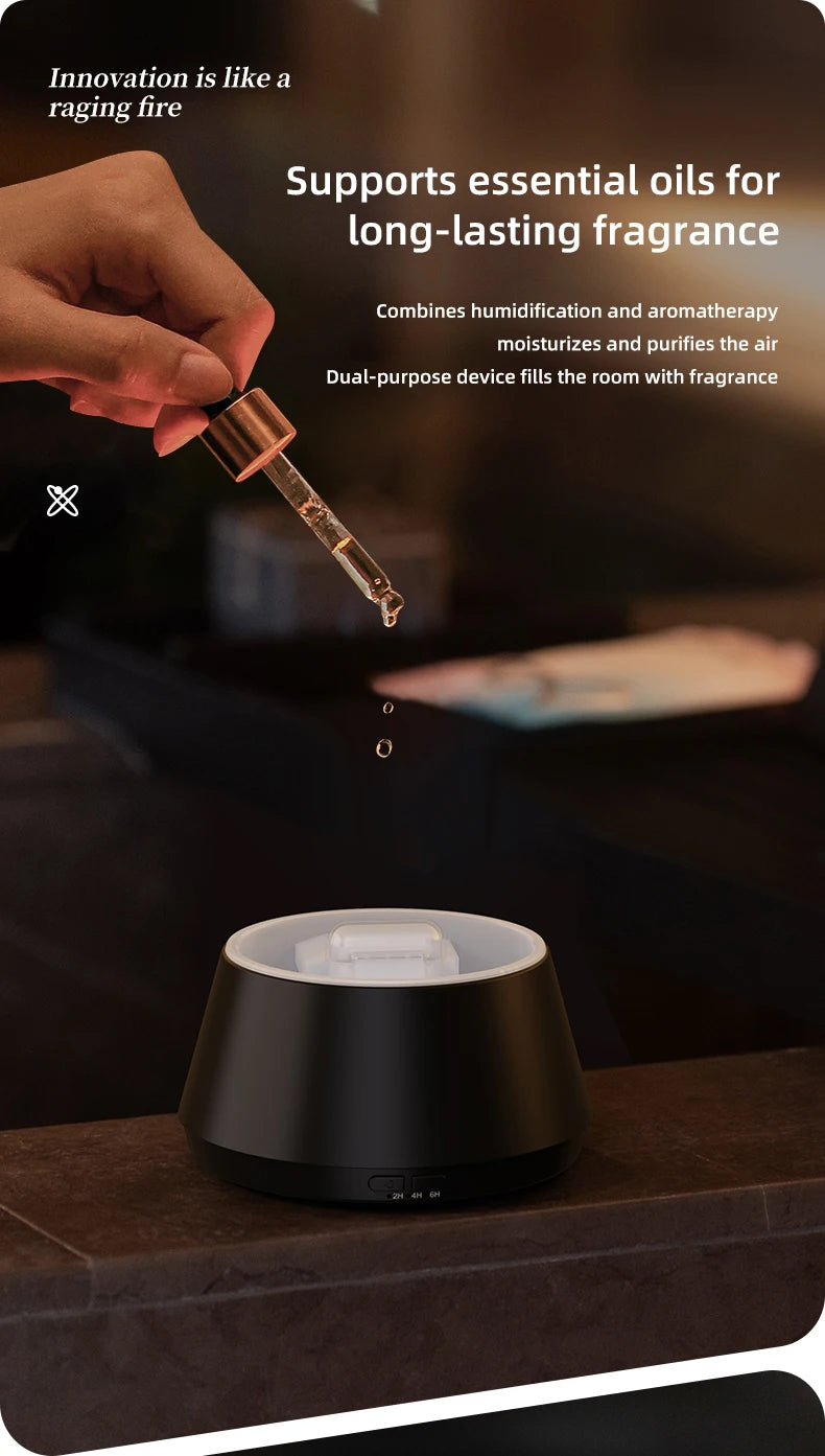 Diffuseur d'huiles essentielles, diffuseur d'arôme d'aromathérapie de Style moderne avec bougie, humidificateur ultrasonique à brume fraîche de parfum