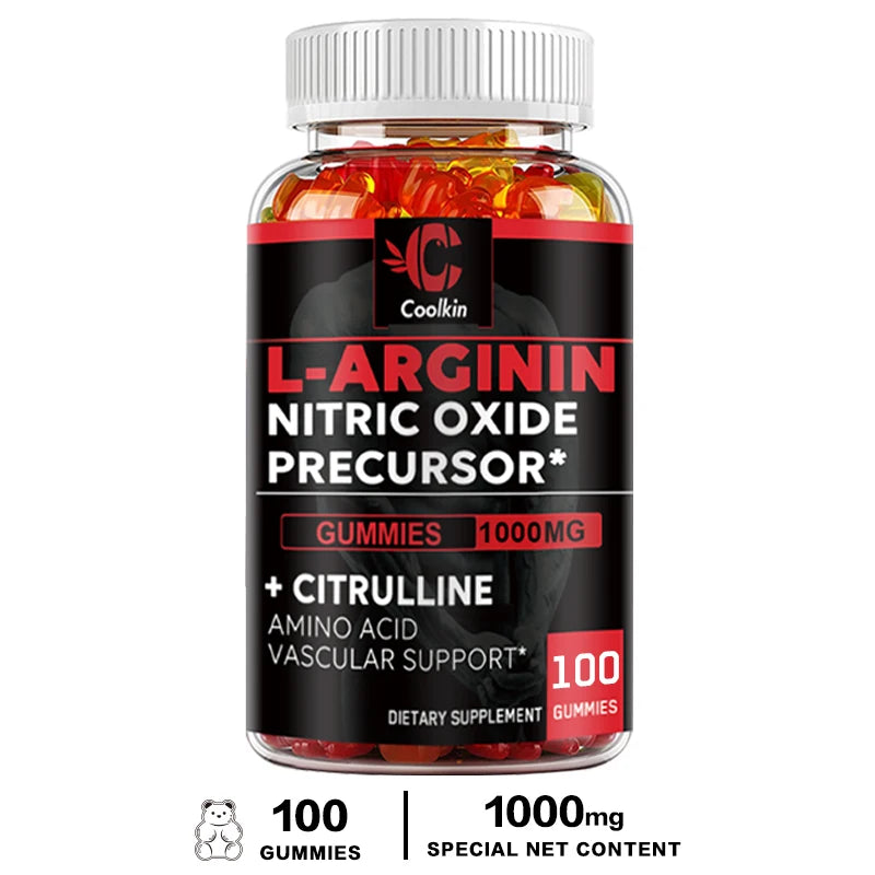 Supplément L-Arginine - Renforce les muscles et soutient le flux sanguin, la circulation, la livraison et le pompage des nutriments