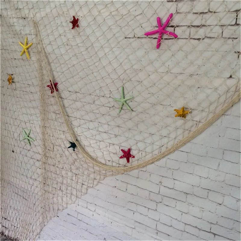 Decorative fish net for underwater party, 7.5 inches, dining room decoration ornaments, summer beach decor, children's birthday party decor