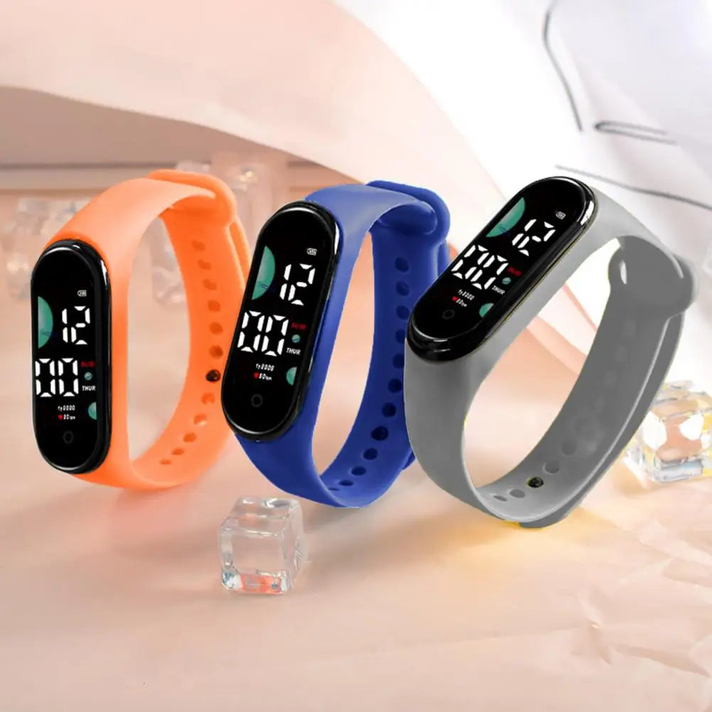 Montre de sport électronique pour enfants, étanche, grand écran de police, affichage LED, Shoous, date automatique, calendrier complet, montre numérique