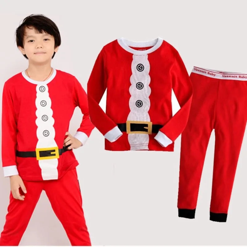 Ensemble haut et pantalon imprimés de noël pour enfants, vêtements pour garçons et filles, vêtements de maison pour fête de noël, ensembles mignons pour enfants, Costumes de Cosplay