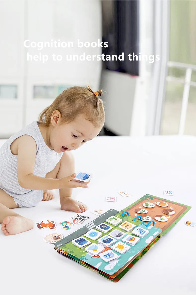 Autocollant livre silencieux Puzzles jeu jouets éducatifs enfants à plusieurs reprises carte occupée pâte correspondant Cognition bébé début Montessori jouet