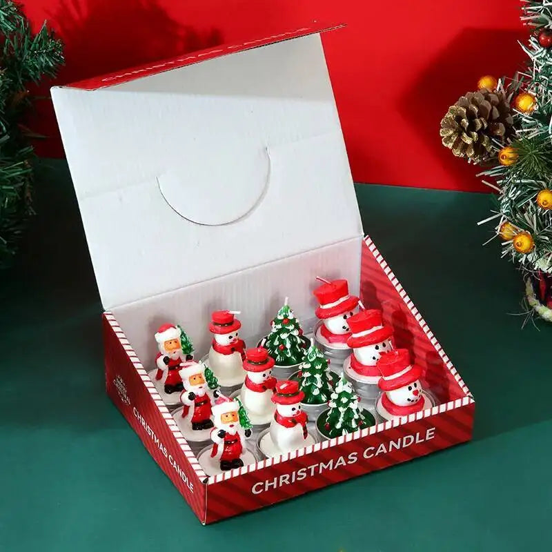 Bougies d'anniversaire sans fumée, 12 pièces, fournitures de décoration de noël, atmosphère, fabrication de bougies de noël, parfums, huile paraffine