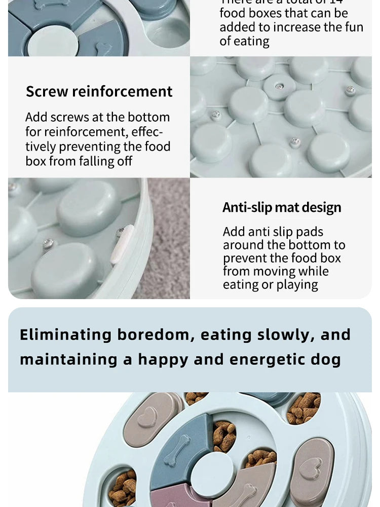 Mangeoire Interactive pour Animaux de Compagnie, Jouet pour Chien et Chiot, Distributeur de Nourriture Intellectuel