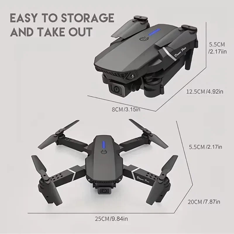 Elite E88 2024 RC Drone – 4K Ultra HD Camera | Foldable and Portable | Altitude Hold | Perfect Gift for Adults and Children