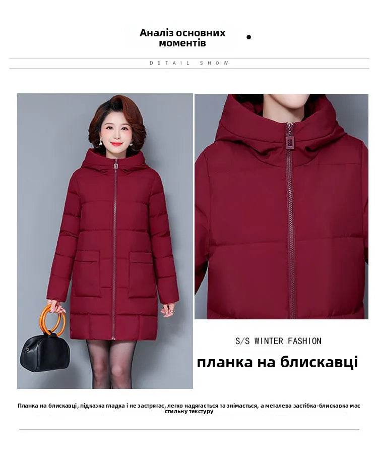 Thiened grande taille vers le bas coton Jaet vêtements d'hiver pour personnes d'âge moyen et ly et mère Sle manteau vêtements d'extérieur