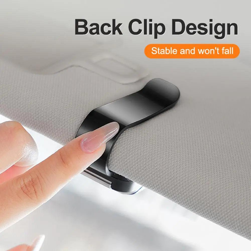 Clip pour lunettes de soleil de voiture, porte-lunettes pour pare-soleil, porte-billet, Clips de rangement stables, cintre pour lunettes, accessoires d'intérieur de voiture