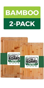 Planches à découper en bambou pour la cuisine, planche à découper en bois pour hacher de la viande, des fruits, du fromage, lot de 3