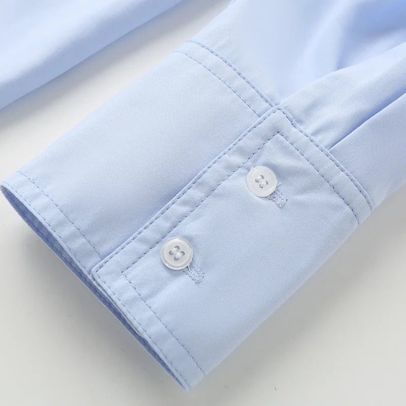 HXAO 2025 femme Blouses longues chemises à rayures femmes printemps été à manches longues bleu blanc chemise femme grands hauts chemises boutonnées