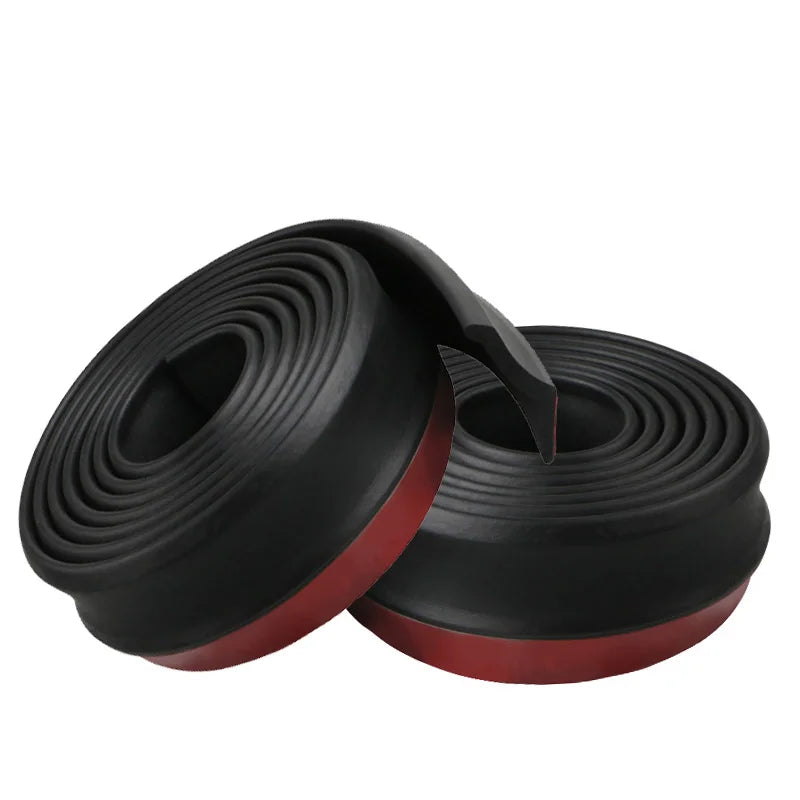 2.5m Universal Front Bumper Spoiler Lip Car Bumper Lip Protection Stickers Car Front Bumper Rubber Lip Car Bumper Rubber Strip