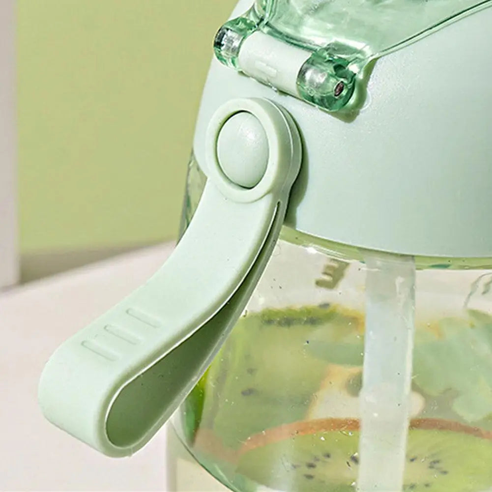 Bouteille d'eau dinosaure pour enfants avec paille en silicone, bouteille d'eau en plastique, tasse d'été pour enfants, 500ml