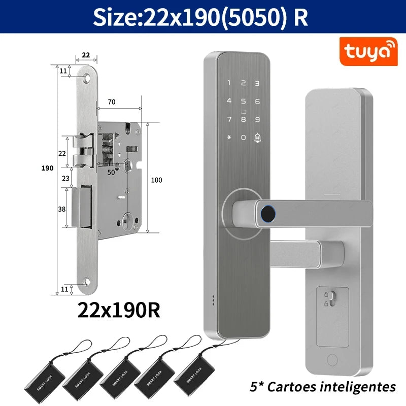 Serrure de porte intelligente pour maison et appartement, caméra d'Arabie Saoudite, WiFi