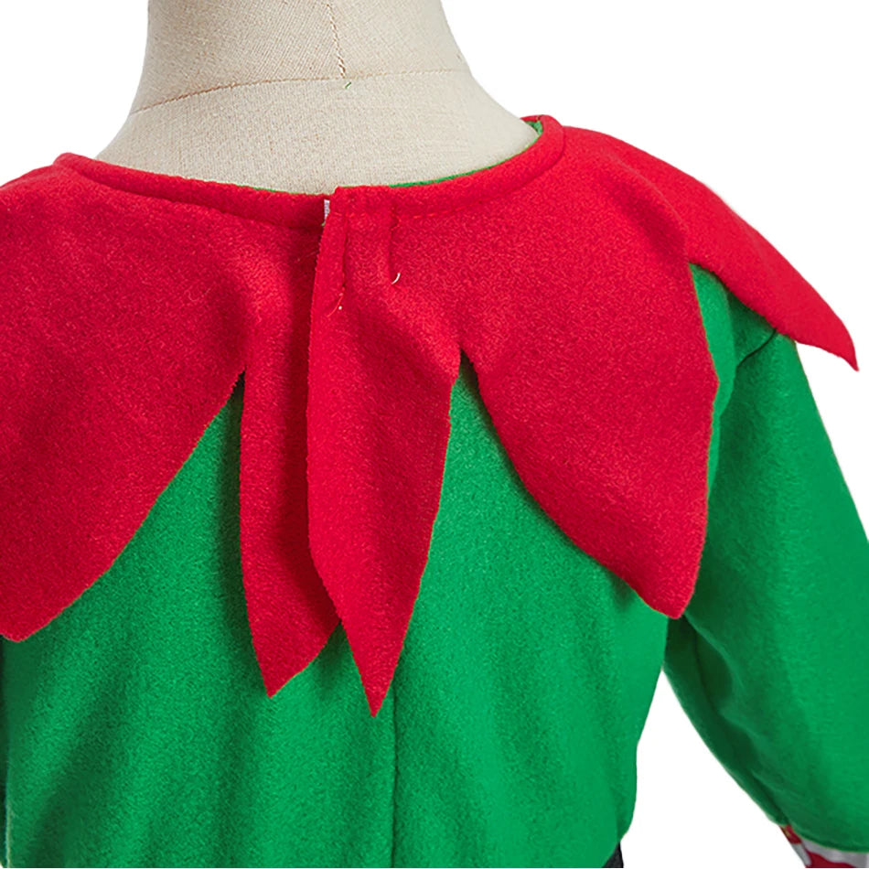 Ensemble de vêtements de Noël pour enfants et adultes, chapeau en Y, ceinture, vêtements de Noël pour enfants, tenue d'anniversaire pour bébé garçon et fille, costume d'elfes