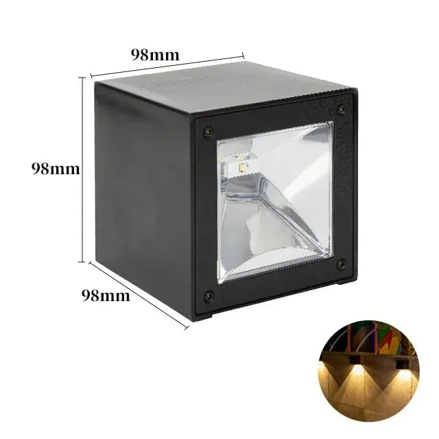 Applique Murale Solaire à LED avec Capteur de Soleil, Imperméable Conforme à la Norme IP65, Luminaire Décoratif d'Extérieur, Idéal pour un Jardin, une Cour, un délégations ou une Clôture