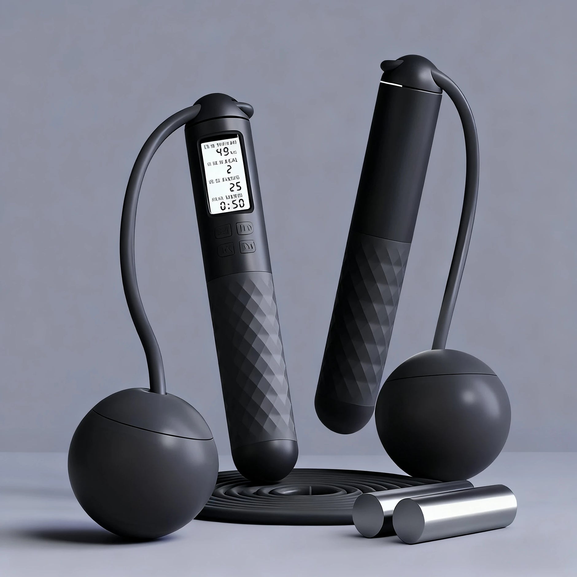Corde à sauter pour adultes, corde à sauter d'entraînement physique sans fil et comptable, adaptée à une utilisation intérieure et extérieure, cadeau de noël
