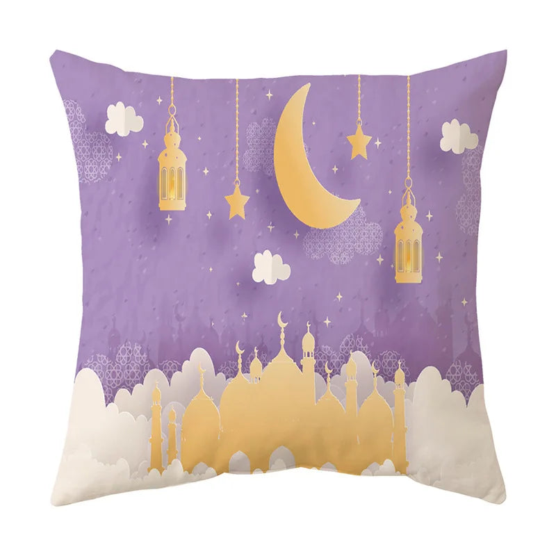 Taie d'oreiller décorative pour Ramadan Eid Mubarak, housse de coussin de canapé pour la maison, cadeaux de mosquée musulmane islamique, 2025